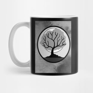 Monochrome Tree Design Mug